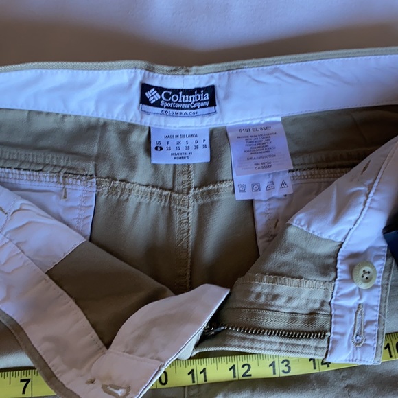 NEW Columbia Light khaki green pants cropped in US size 6. - Picture 9 of 12